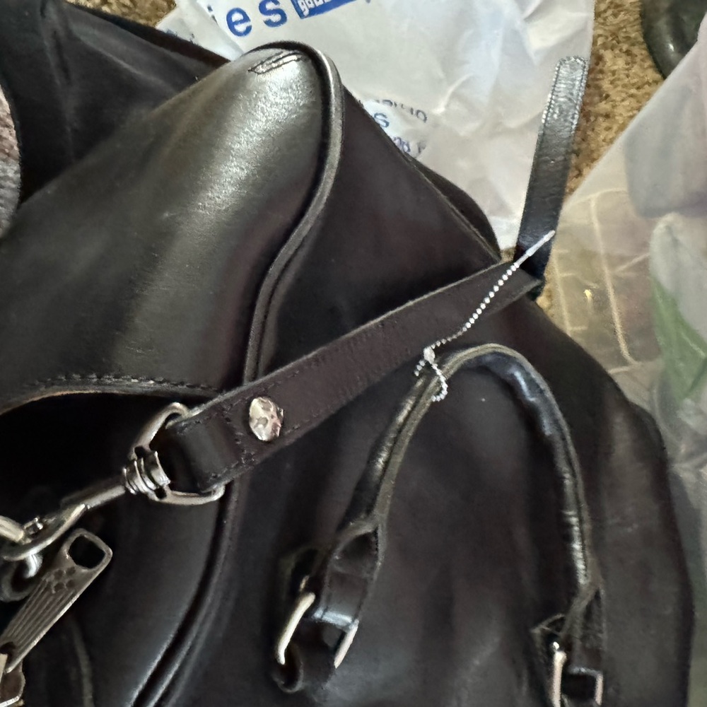 Patricia Nash Black Embossed Satchel Like New - Picture 3 of 5